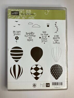 Stampin Up! Up, Up & Away Stamp Set- Hot Air Balloons Birthday Love Miss You